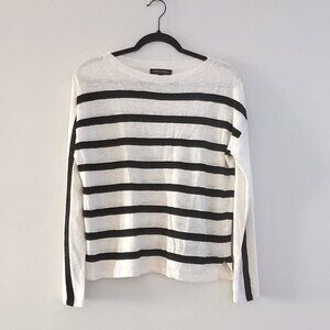 BANANA REPUBLIC Linen-Blend Stripe Sweater